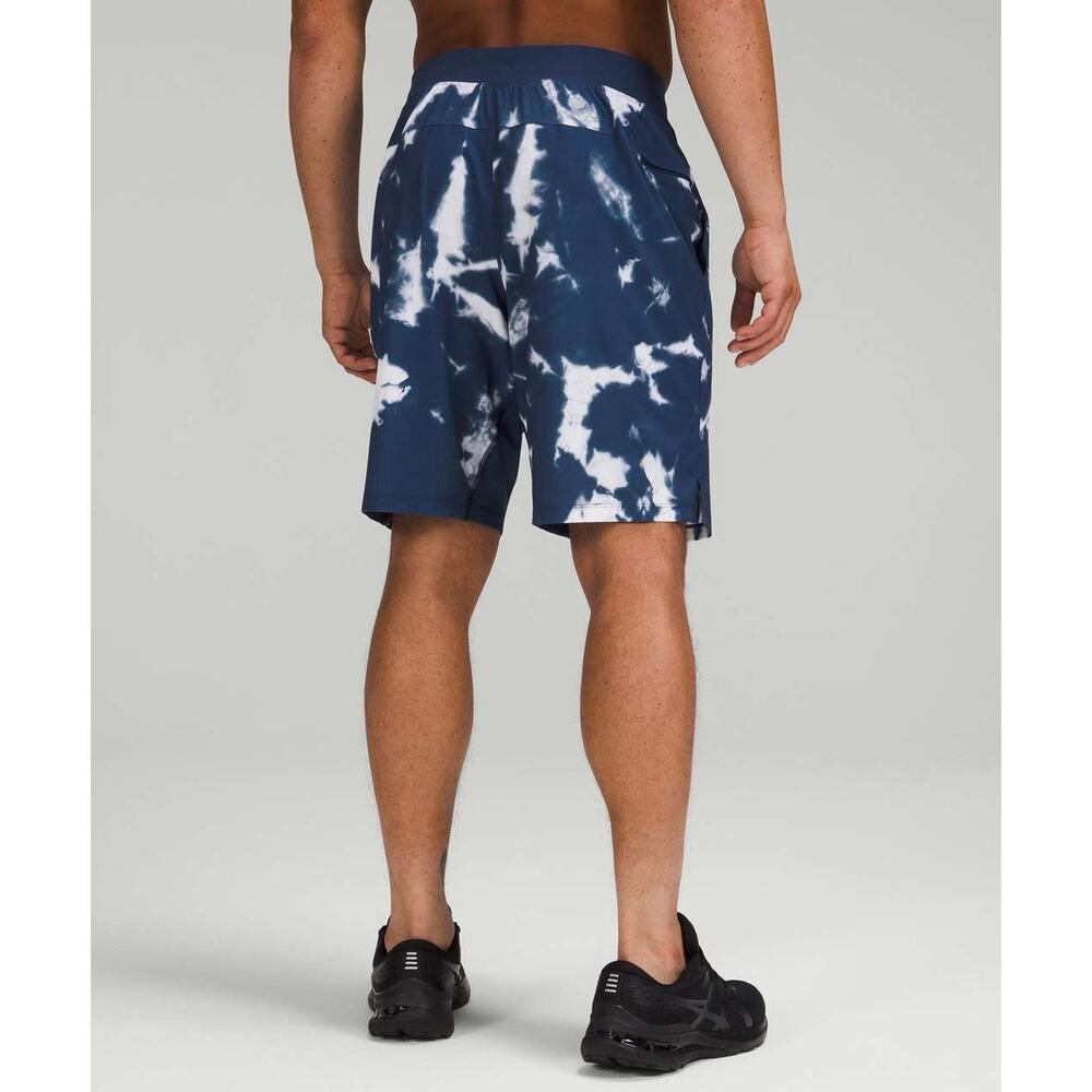 Lululemon T.H.E. Linerless Short 9" Indigo Ice Print Blue Multi Size XXL Men NEW